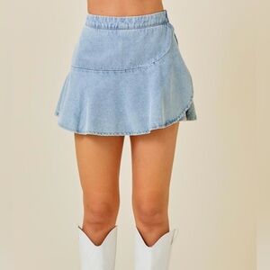 Denim Mini Skort